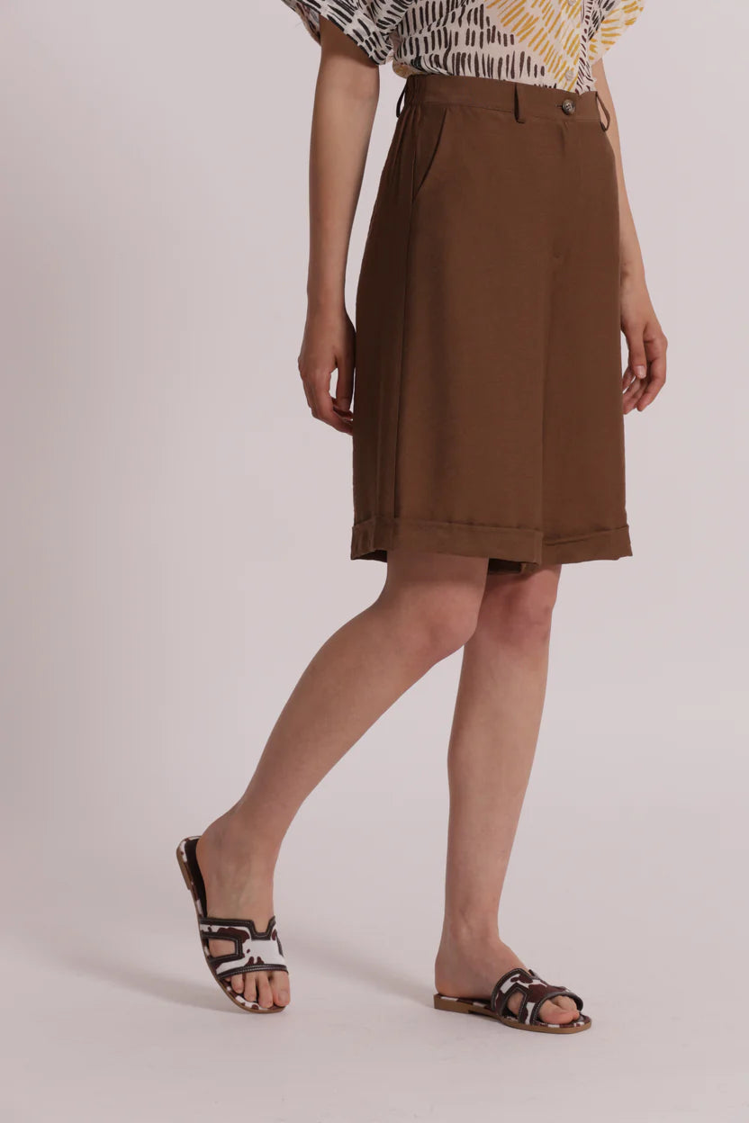 PANTALONE BERMUDA BASIC VISCOSA NYLON MIMI-MUA