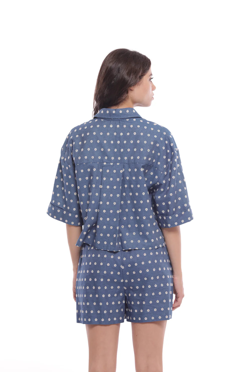 GIACCA CROPPED IN CHAMBRAY RICAMATO MIMI-MUA