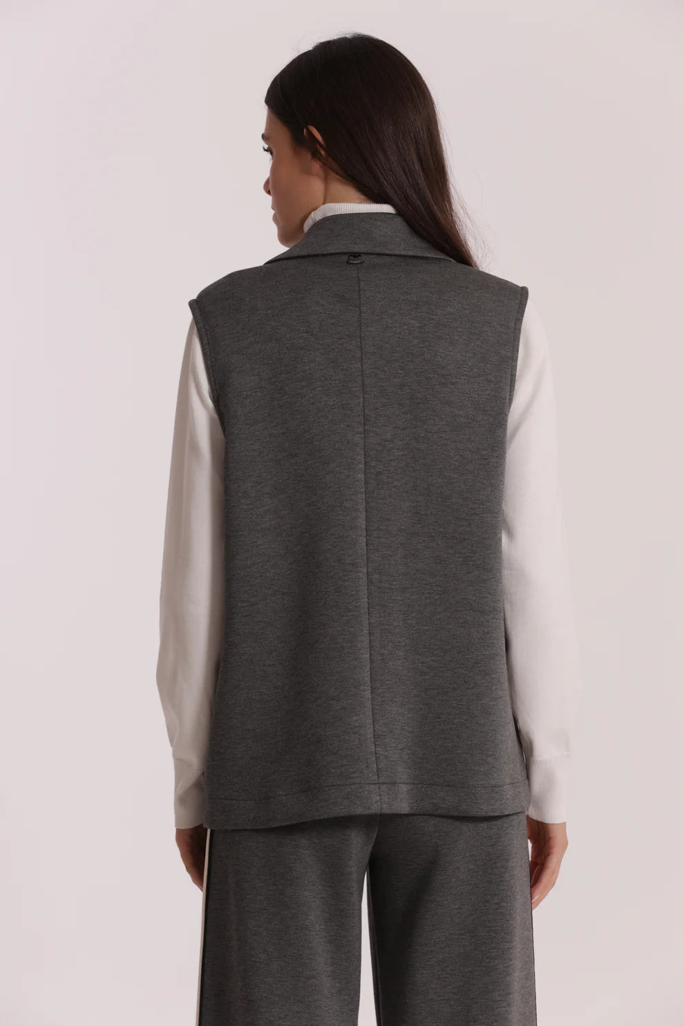 GILET OVER IN NEOPRENE CON FIORE MIMI-MUA
