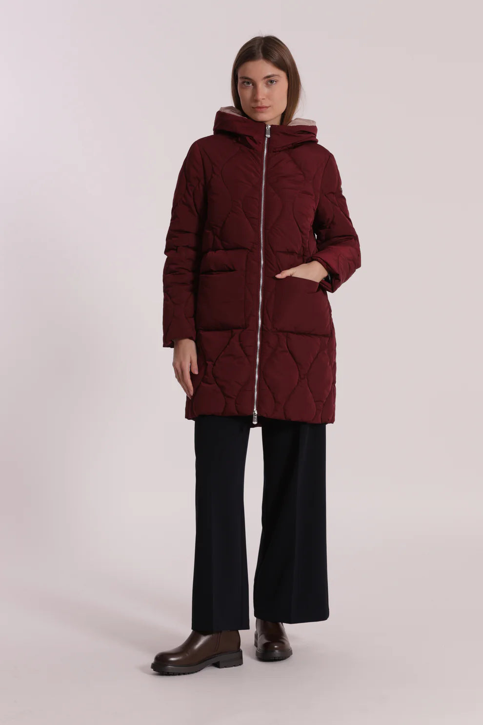 PIUMINO LUNGO CON TRAMA A ROMBI MIMI-MUA