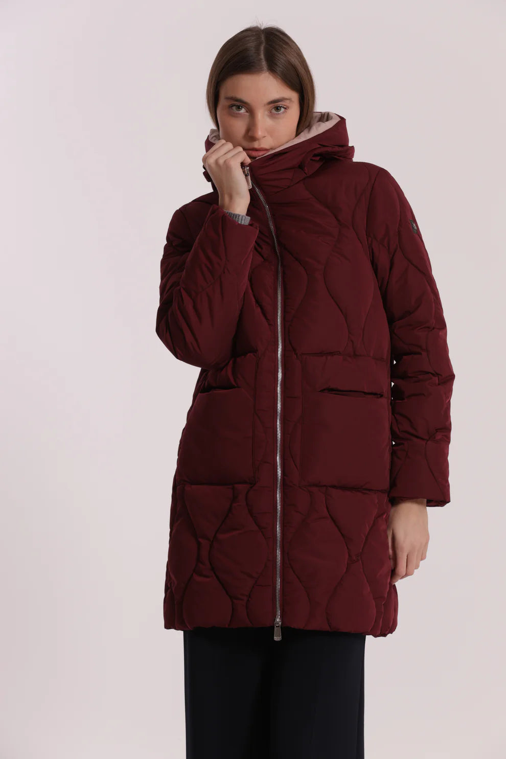 PIUMINO LUNGO CON TRAMA A ROMBI MIMI-MUA