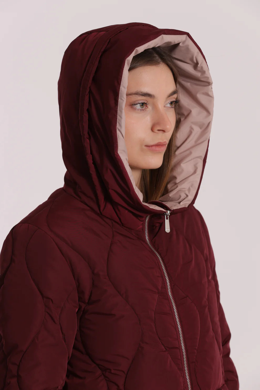 PIUMINO LUNGO CON TRAMA A ROMBI MIMI-MUA