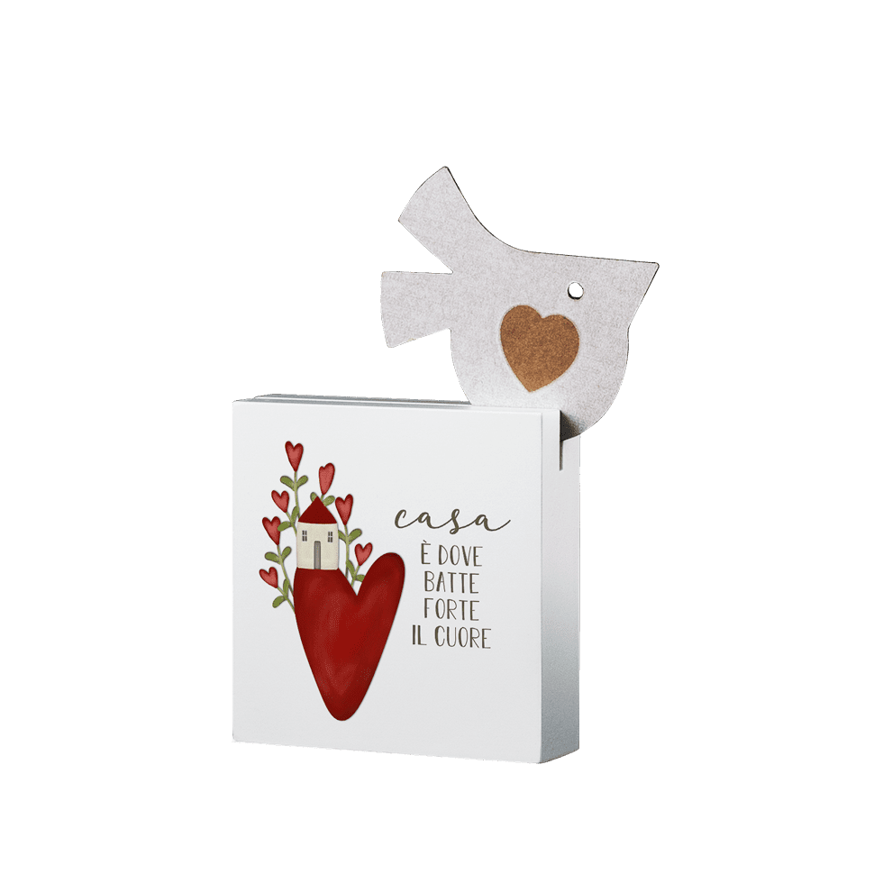 Quadro Portaricordi – Casa è dove batte forte il cuore