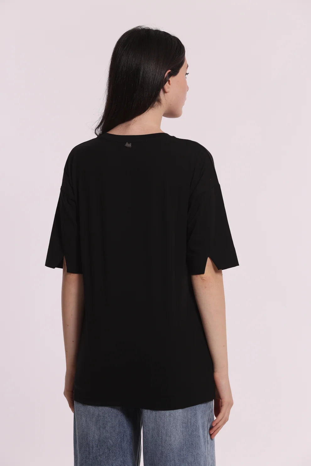 T-SHIRT CON TASCHINO E GATTO STRASS MIMI-MUA