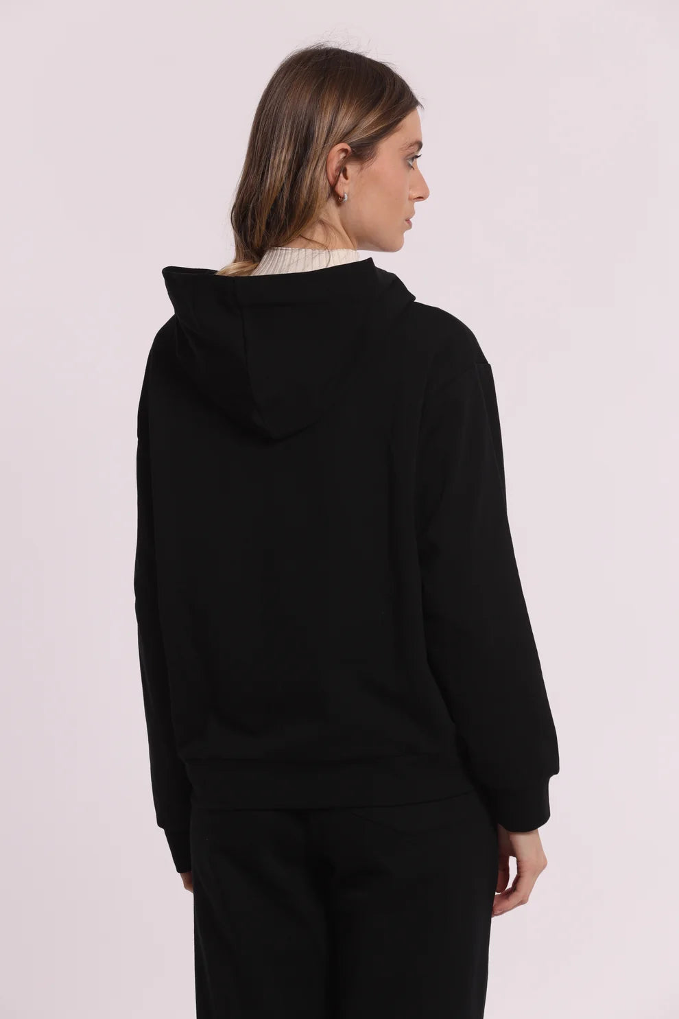 FELPA CON ZIP DETTAGLI TRAFORATI E STRASS MIMI-MUA