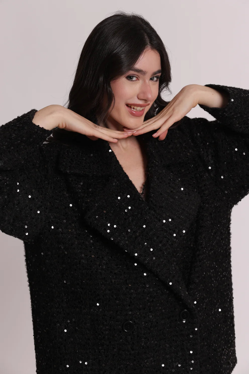 GIACCONE CORTO CON PAILLETTES MIMI-MUA