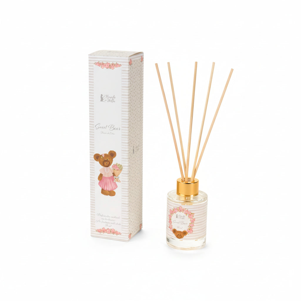 Diffusore con bastoncini Sweet Bear 70 ml- Nuvole di Stoffa