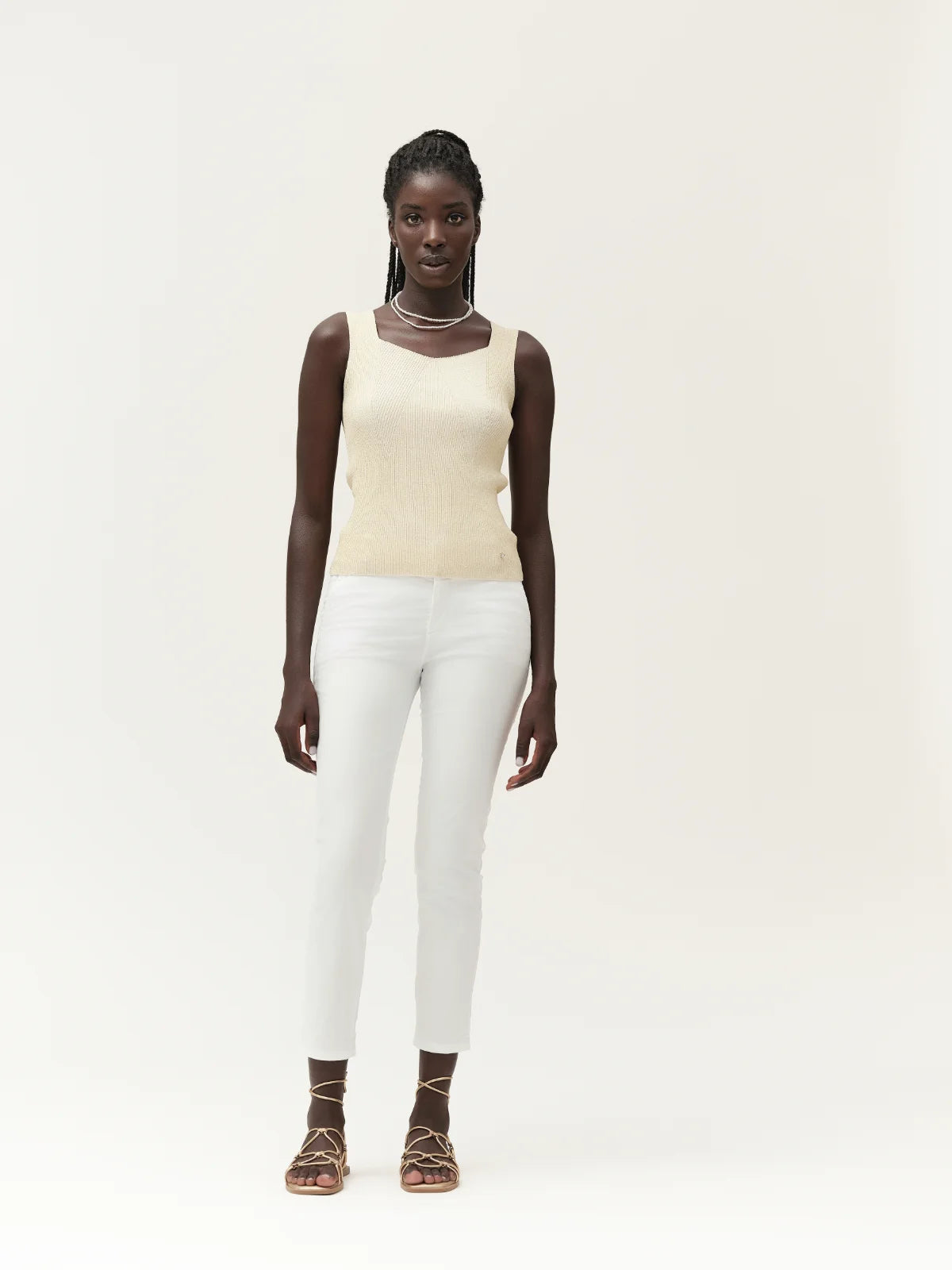 CANOTTA A COSTINE LUREX WHITE WISE