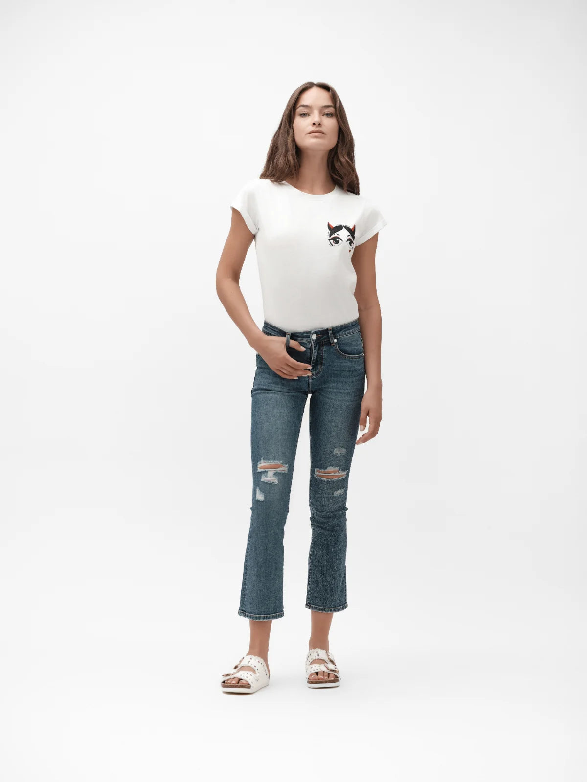 T SHIRT STAMPA DIAVOLETTO WHITE WISE