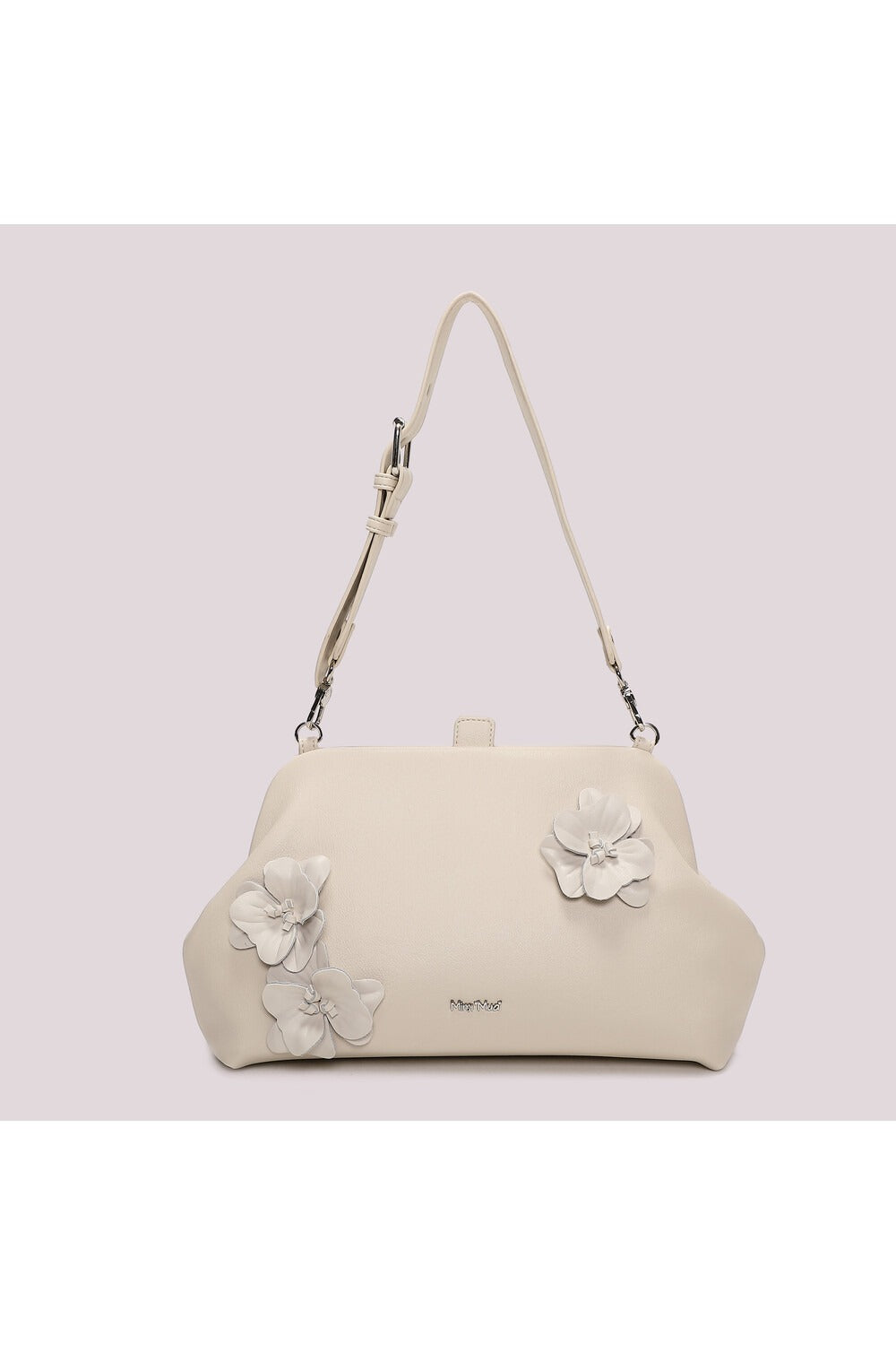 BORSA A BAULETTO CON FIORI MIMI-MUA