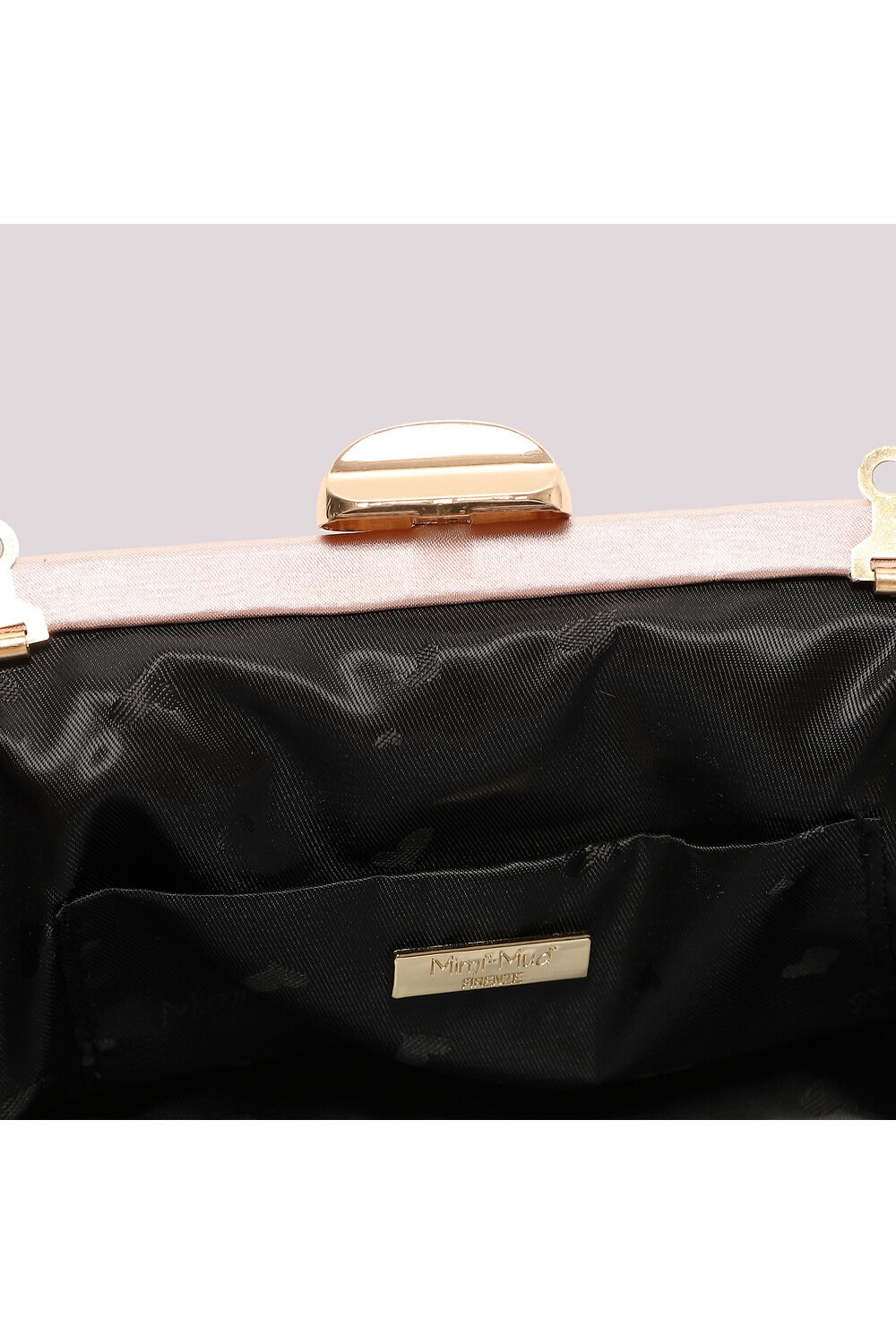 BORSA CLUTCH IN TESSUTO CON LOGO IN STRASS Mimi-Mua
