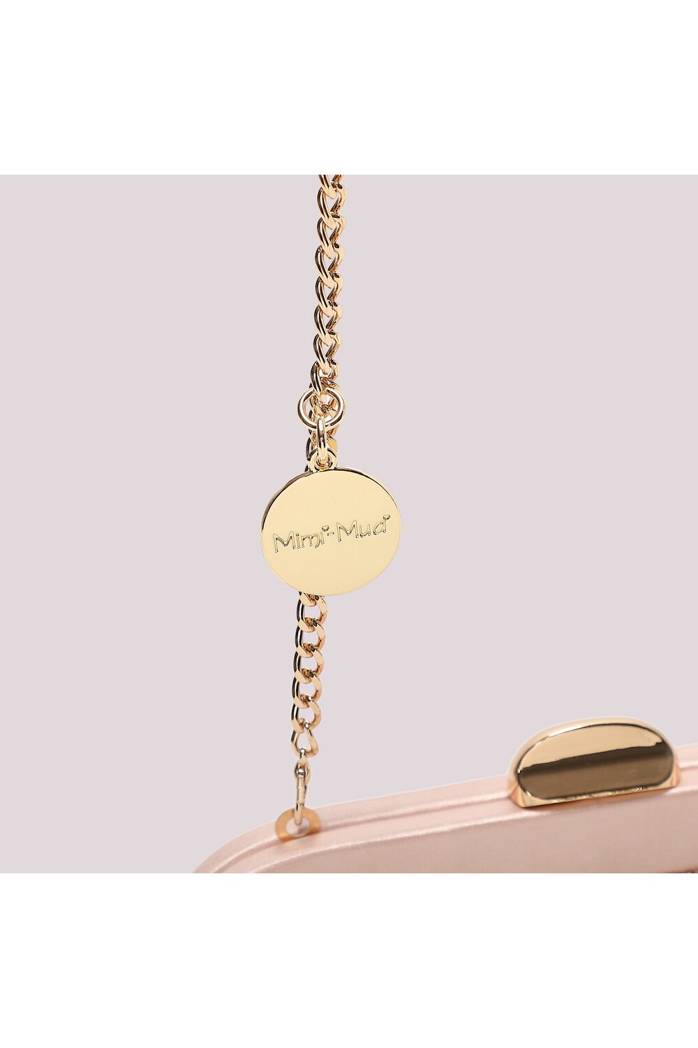 BORSA CLUTCH IN TESSUTO CON LOGO IN STRASS Mimi-Mua