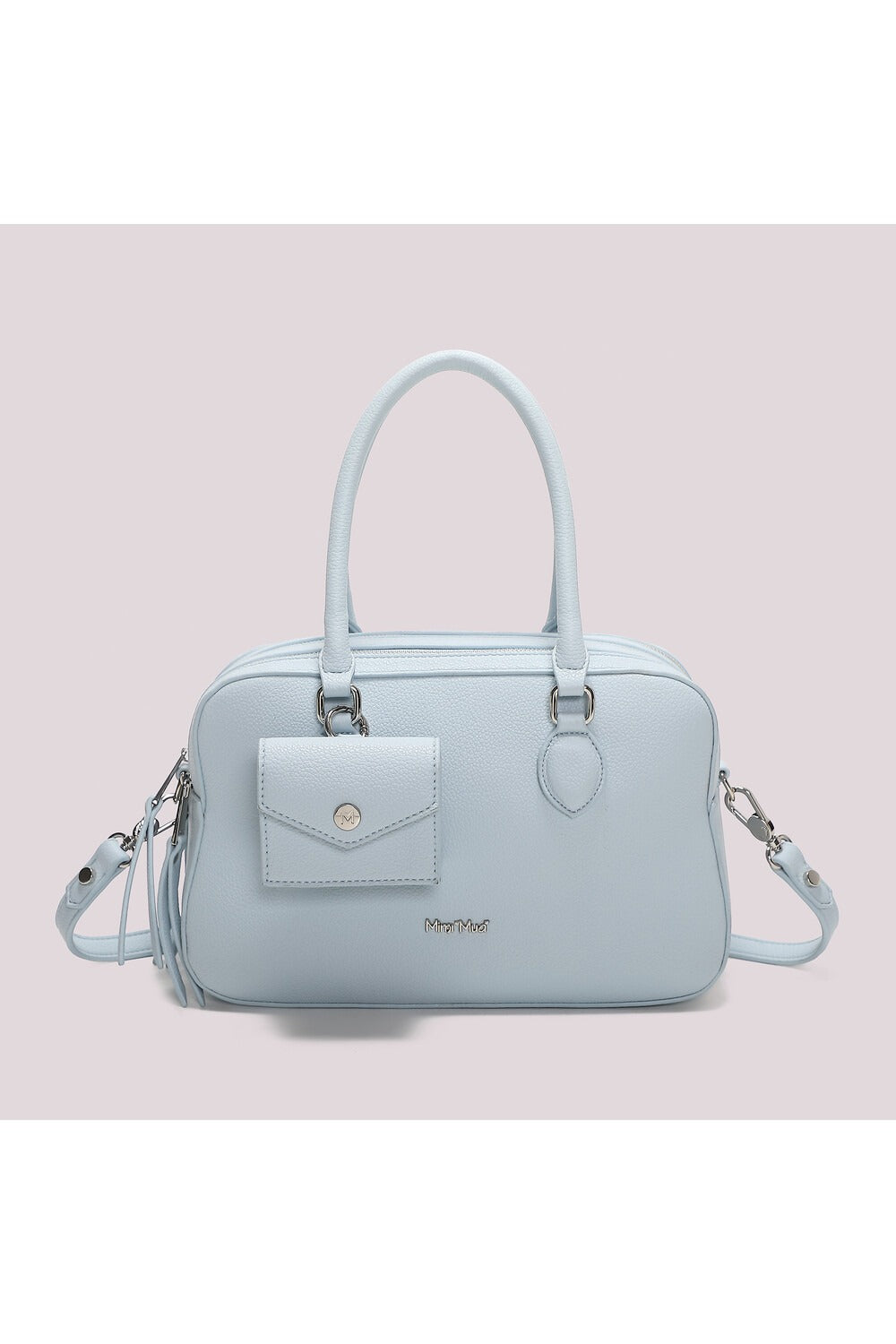 BORSA A SPALLA CON 3 ZIP E BORSINA IN MINIATURA MIMI-MUA