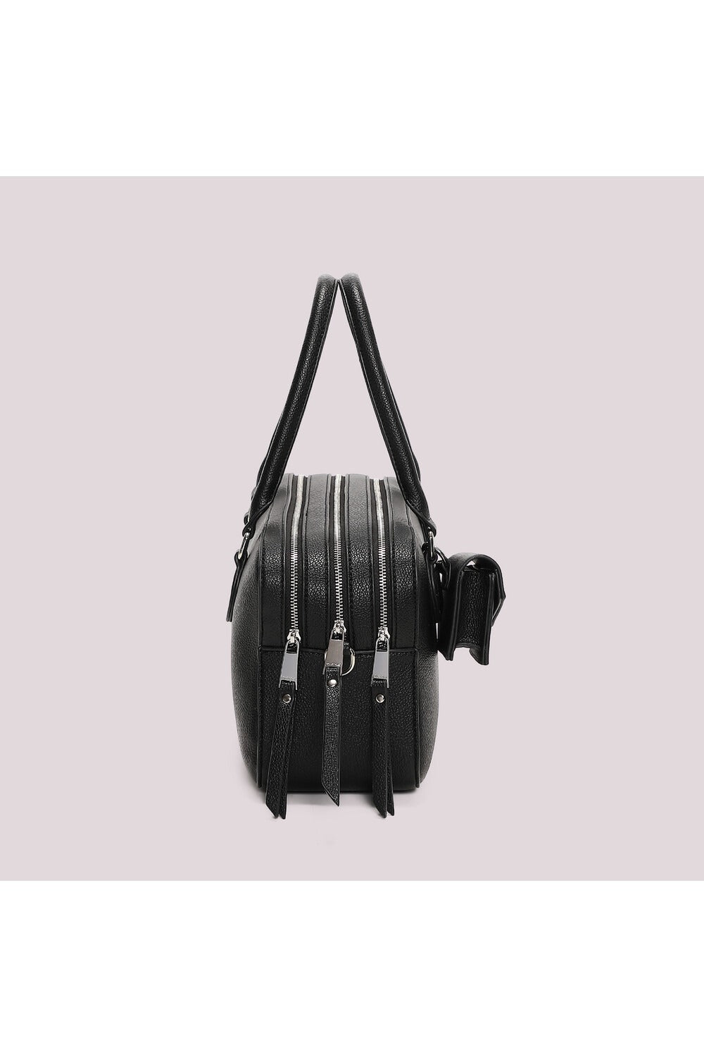 BORSA A SPALLA CON 3 ZIP E BORSINA IN MINIATURA MIMI-MUA
