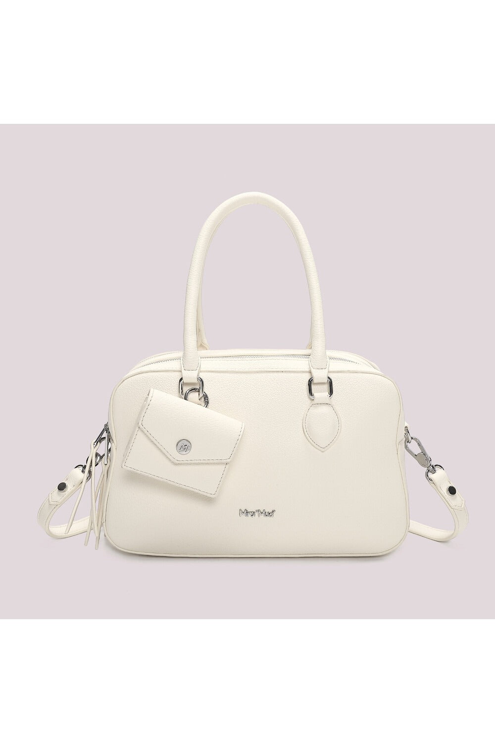 BORSA A SPALLA CON 3 ZIP E BORSINA IN MINIATURA MIMI-MUA