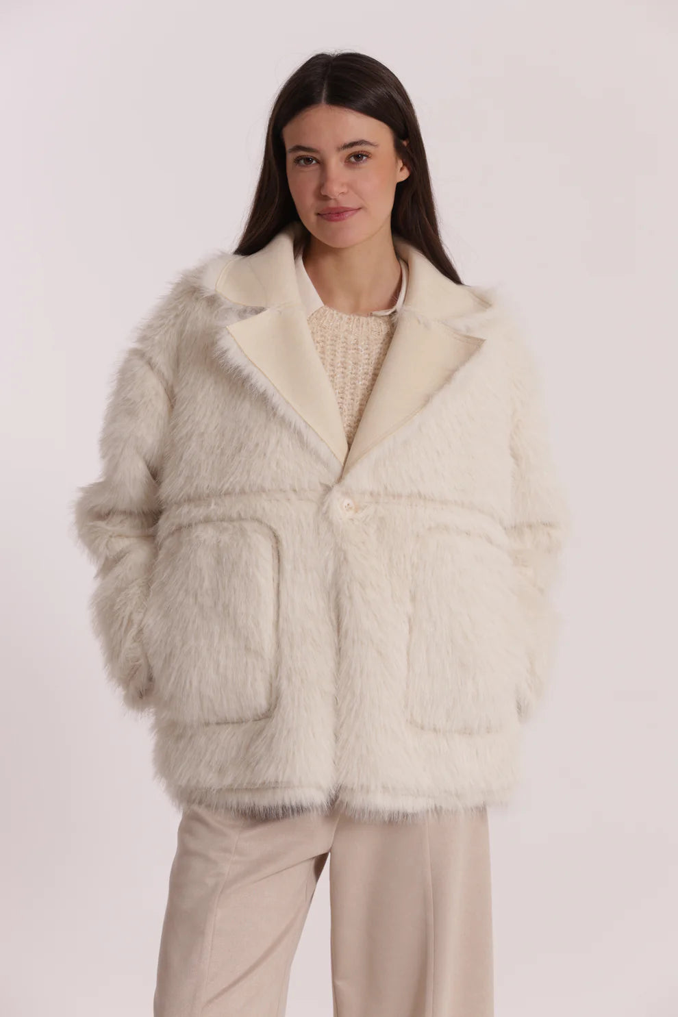 GIUBBOTTO REVERSIBILE EFFETTO MONTONE MIMI-MUA