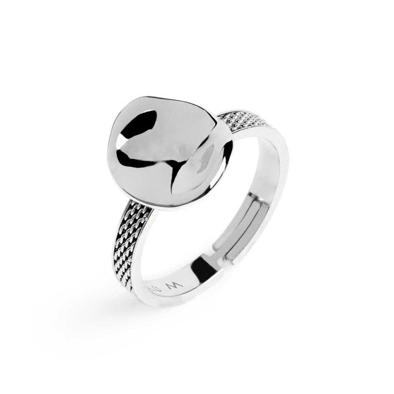 Anello con bottone martellato MARLU'