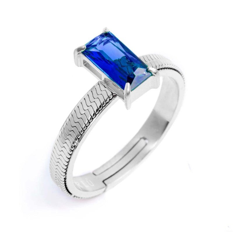 Anello con zircone baguette MARLU'