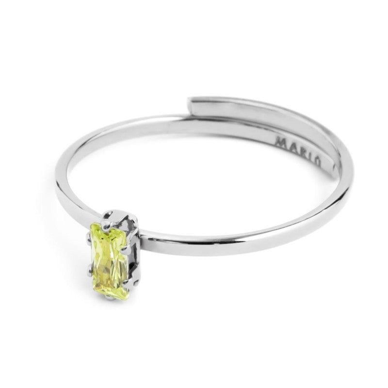 Anello con zircone baguette MARLU'