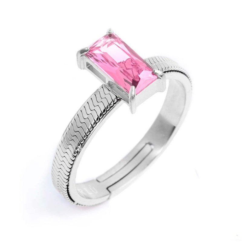 Anello con zircone baguette MARLU'