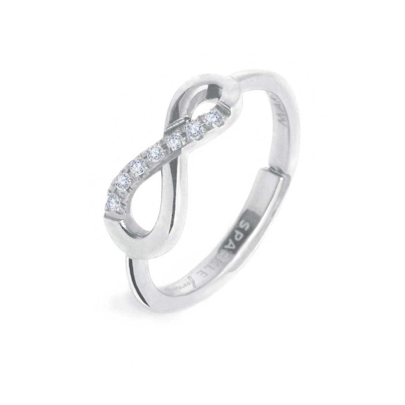 Anello infinito con zirconi bianchi MARLU'