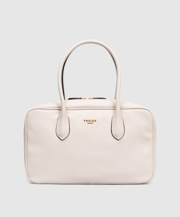 Borsa bauletto grande con logo TWINSET