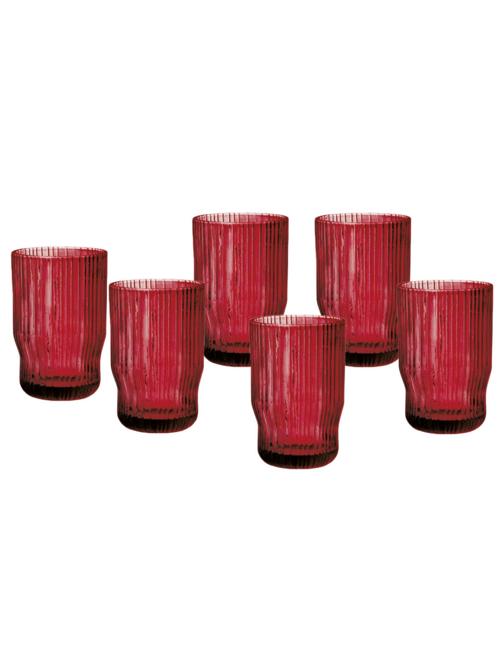 BICCHIERE PLISSE ROSSO - BRANDANI