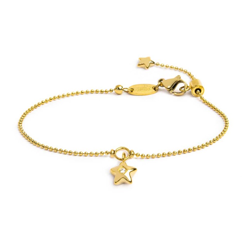 Bracciale catena a sfere con stella con zircone Marlu