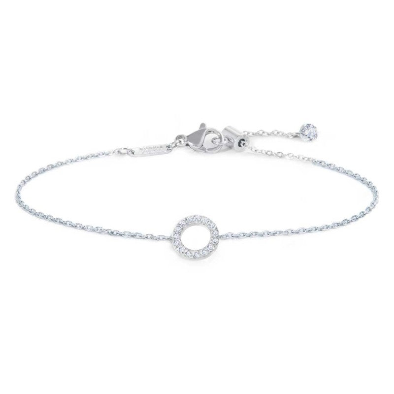 Bracciale cerchio con zirconi bianchi Marlù