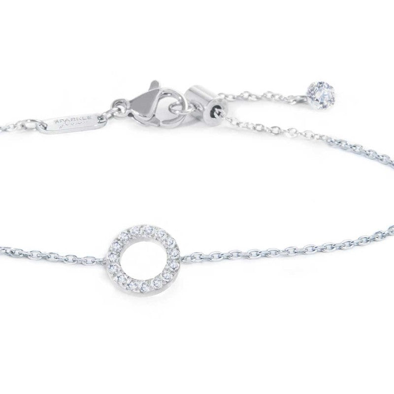 Bracciale cerchio con zirconi bianchi Marlù