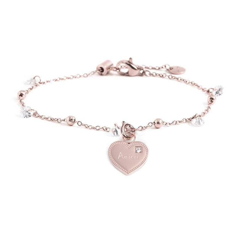 Bracciale pendente cuore amica Marlù