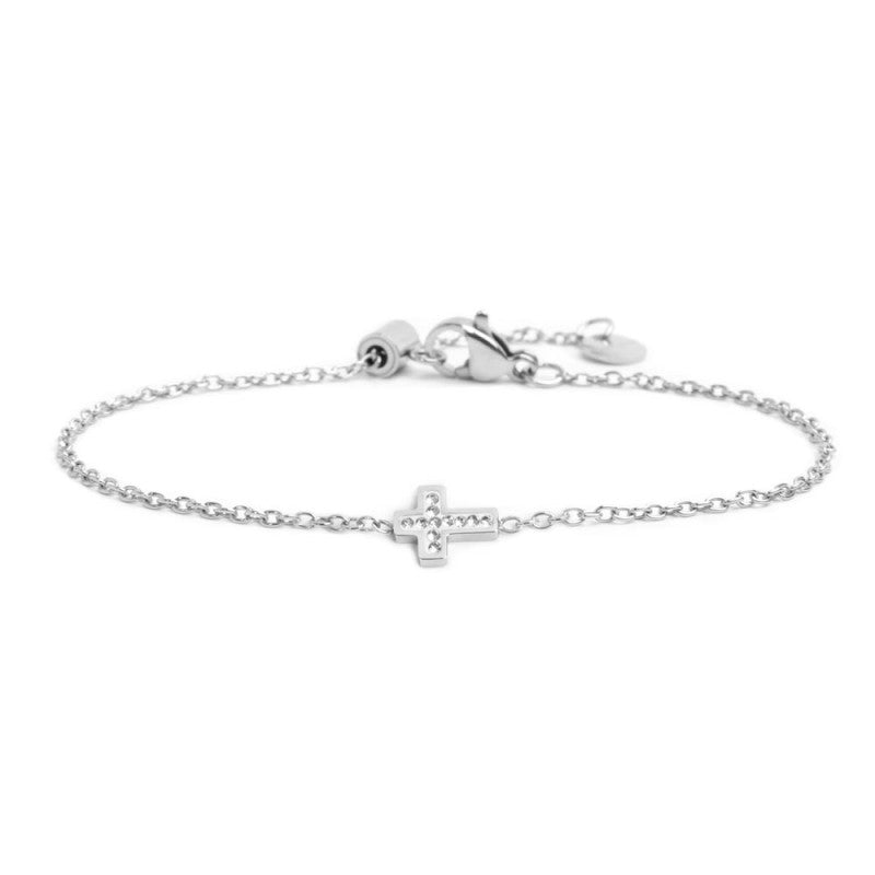 Bracciale croce con cristalli Marlù