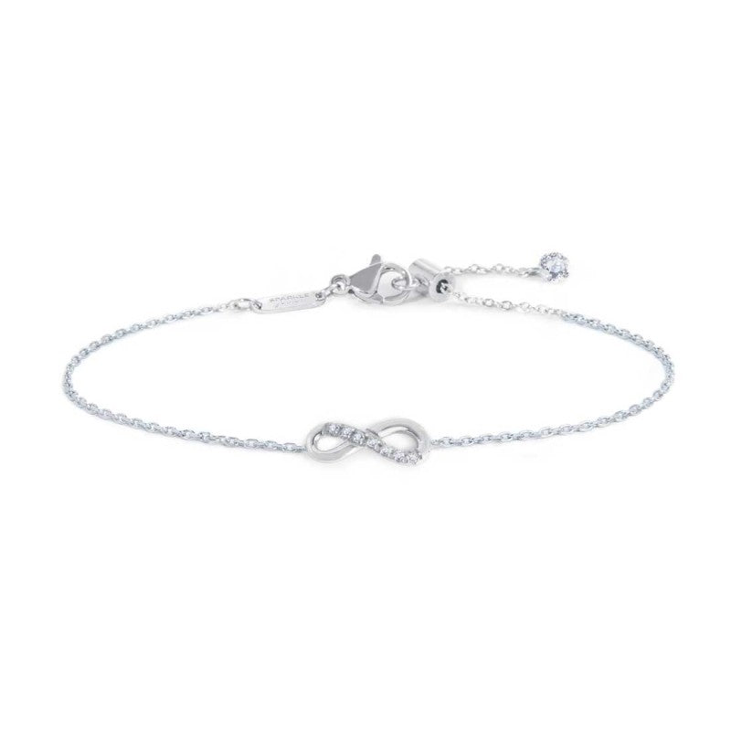 Bracciale infinito con zirconi bianchi Marlù