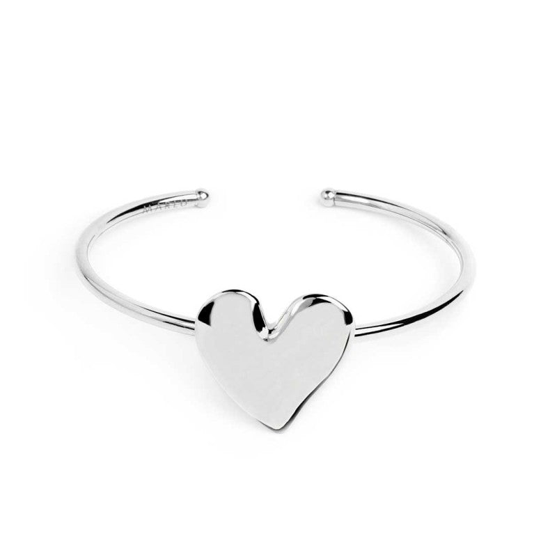 Bracciale rigido con cuore irregolare Marlù