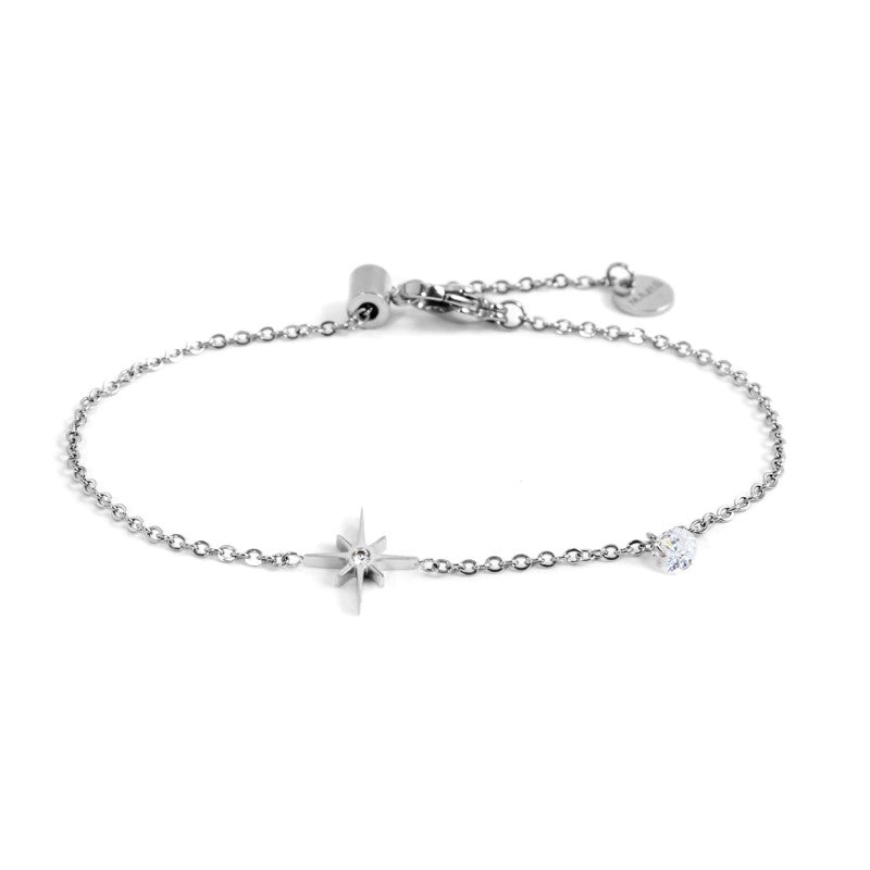 Bracciale rosa dei venti e zircone Marlù