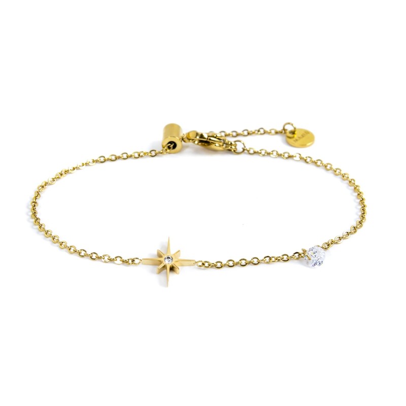 Bracciale rosa dei venti e zircone Marlù
