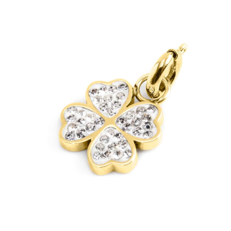 Charm quadrifoglio con cristalli MARLU'