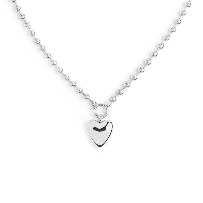 Collana catena a sfere con cuore Marlù