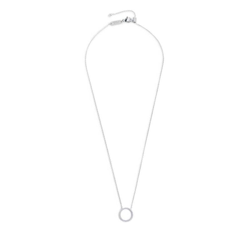 Collana cerchio 1,4cm con zirconi bianchi Marlù