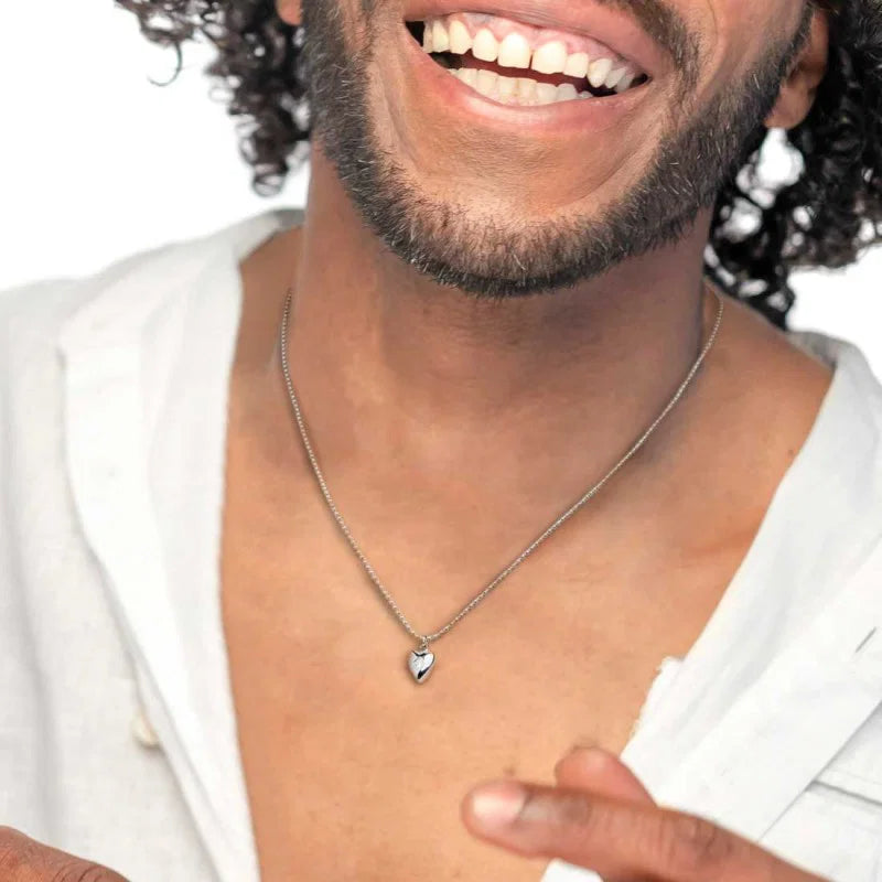Collana con cuore centrale con zircone Marlù