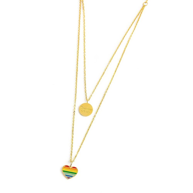 Collana cuore arcobaleno Marlù