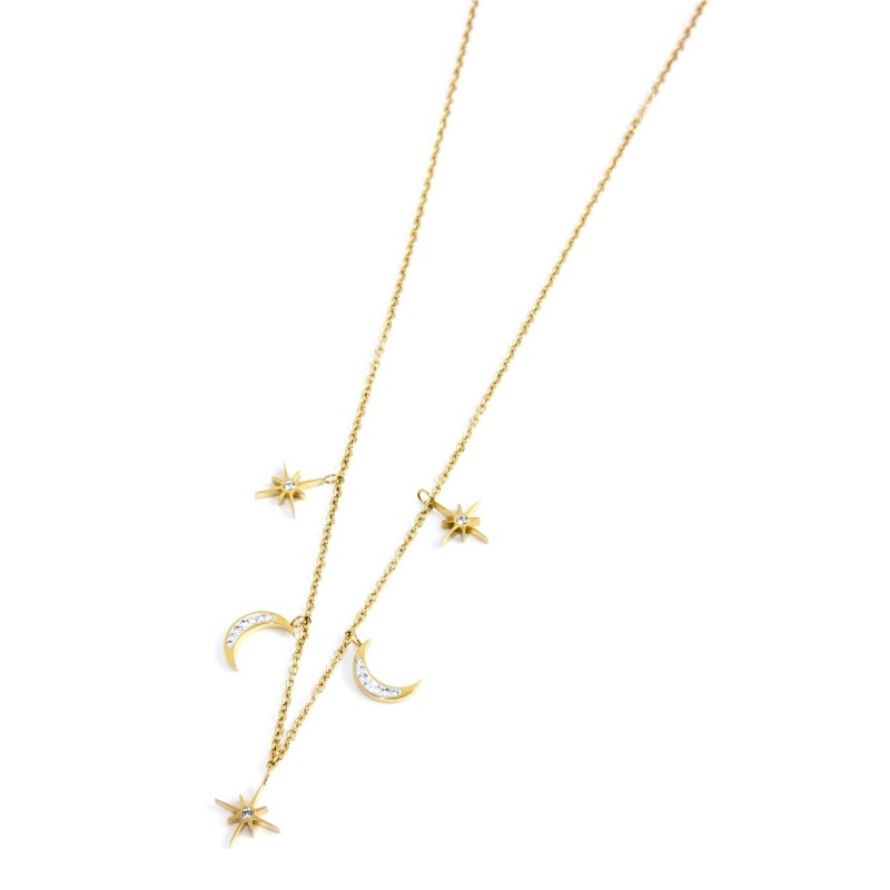 Collana lune e rosa dei venti con pendente rosa dei venti Marlù