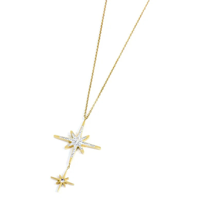 Collana rosa dei venti doppio pendente Marlù