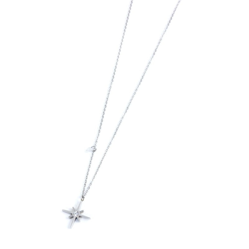 Collana rosa dei venti pendente 15mm e zircone Marlù