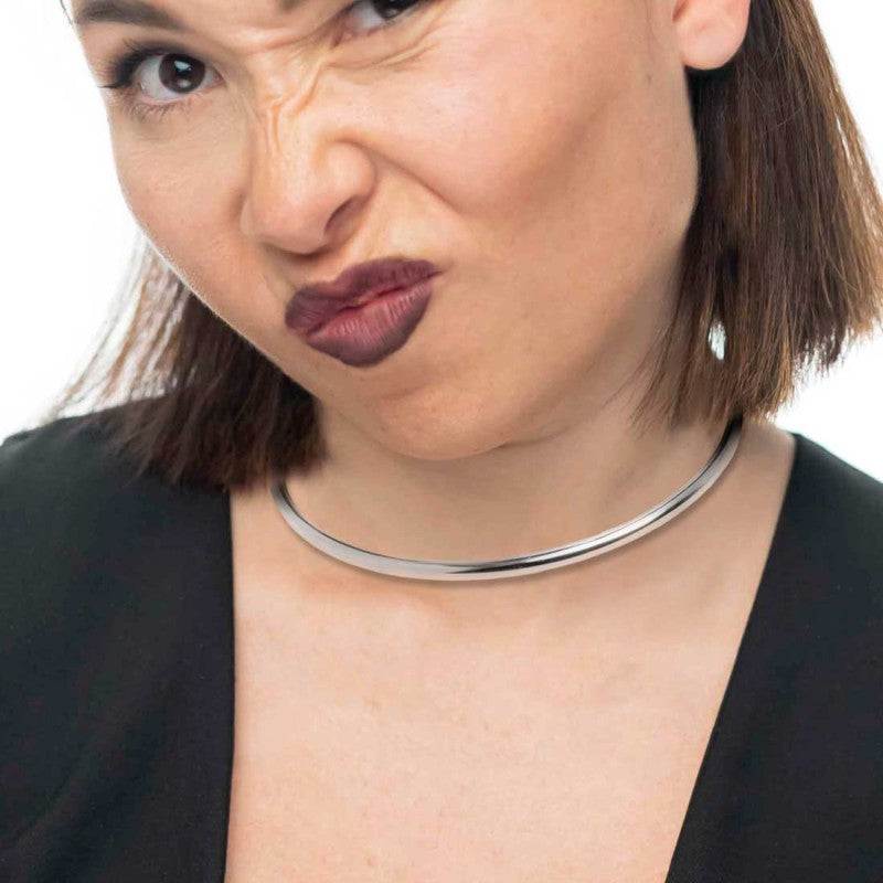 Collana tubolare a sezione tonda Marlù