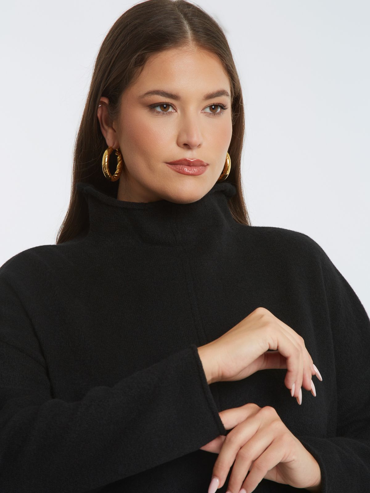 Maglione dolcevita in maglia dalla vestibilità comoda Mat