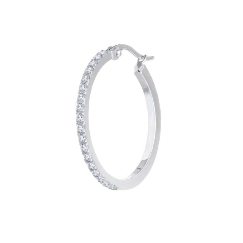 Orecchino a cerchio 2,9mm con zirconi Marlù