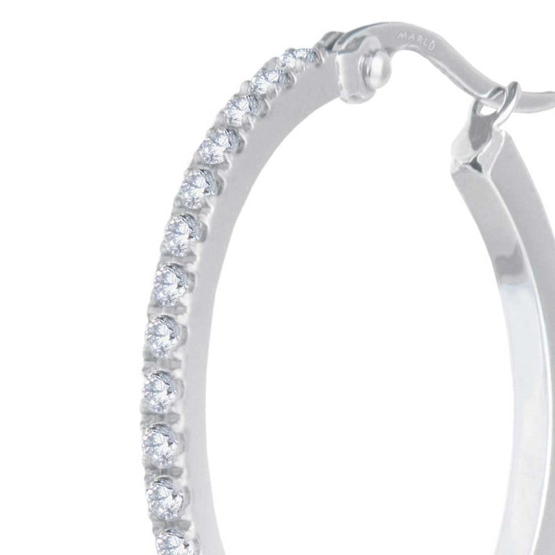 Orecchino a cerchio 2,9mm con zirconi Marlù