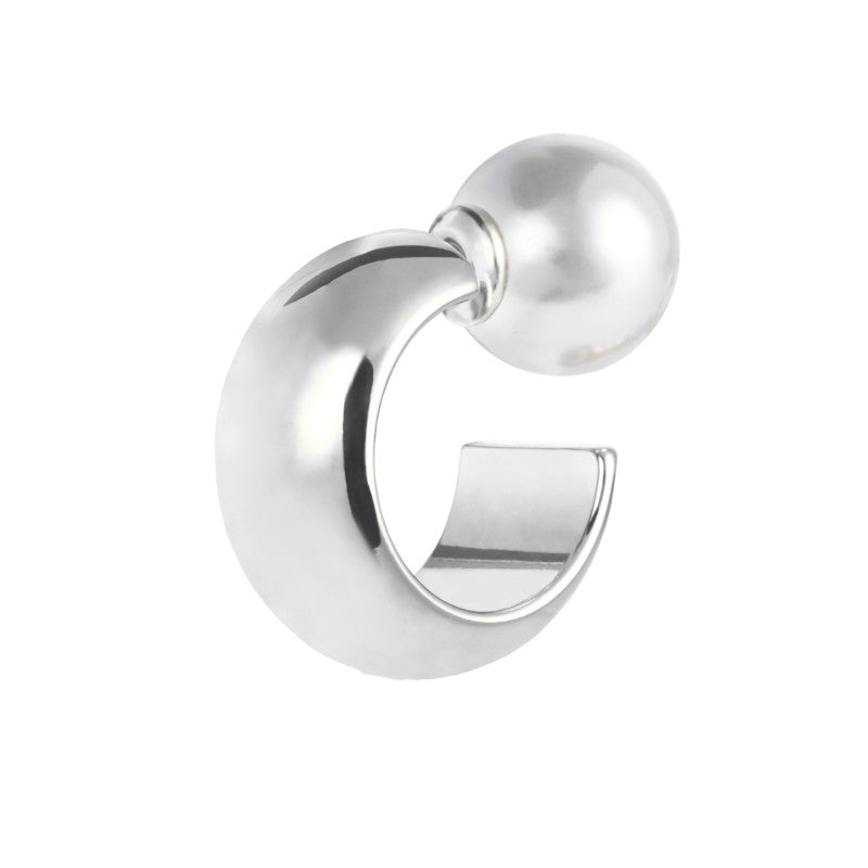 Orecchino a lobo a cerchietto 1,8cm con chiusura perla Marlù