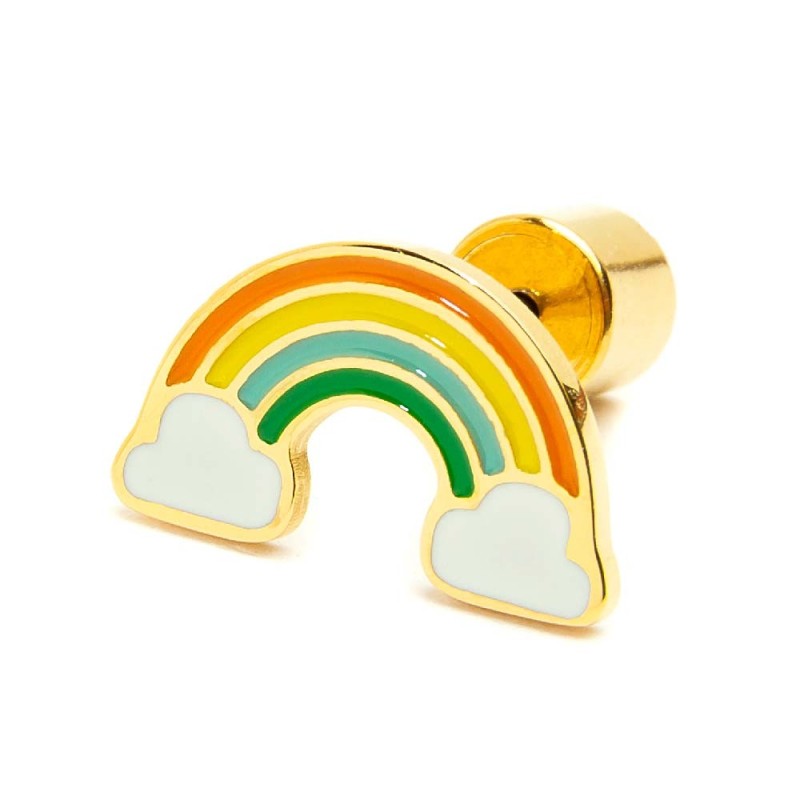 Orecchino a lobo arcobaleno Marlù